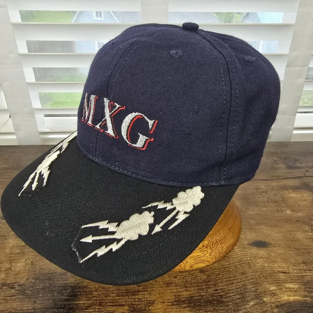 Vintage MXG Air Force Maintenance Group Hat USA Made MDI Wearables Lightning Cap